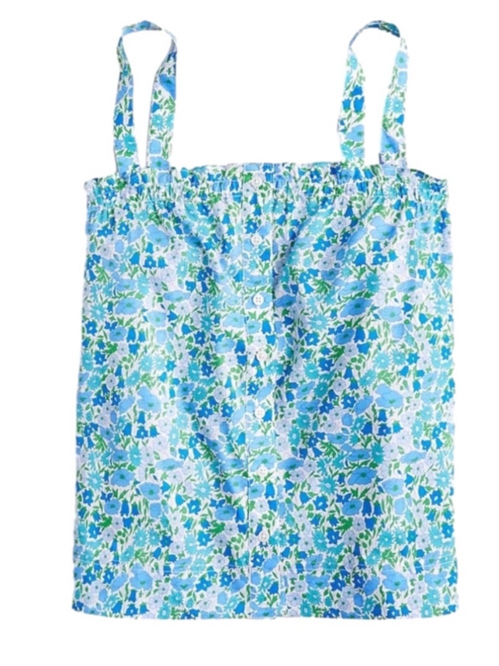 NWT J.Crew Organic
Cotton Smocked Button Front
Liberty Print Tank Top sz M - Picture 2 of 12